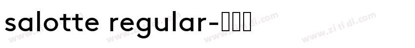 salotte regular字体转换
